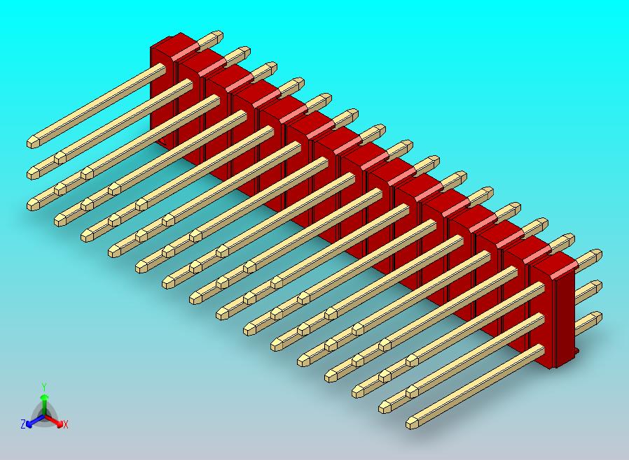 DS1021排针 红色 3x15p 100mil 类型5 版本1.0.zip