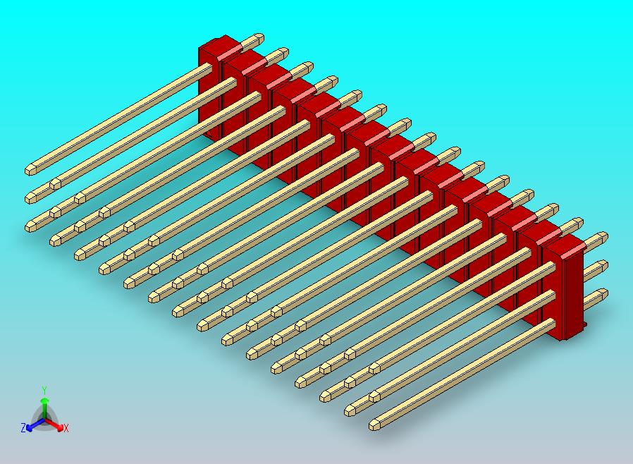 DS1021排针 红色 3x15p 100mil 类型19 版本1.0.zip