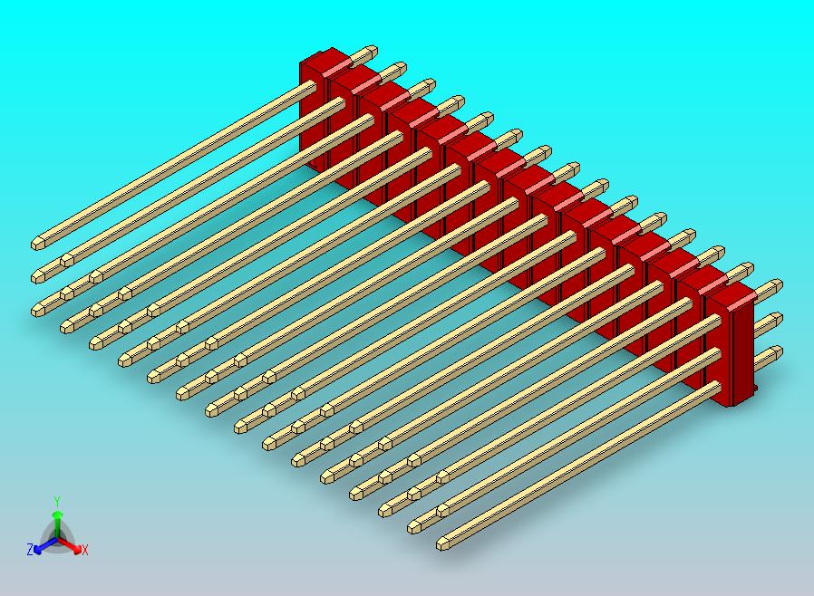 DS1021排针 红色 3x15p 100mil 类型43 版本1.0.zip