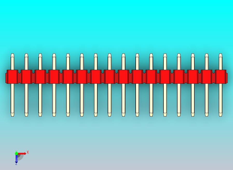DS1021排针 红色 3x16P 100mil 类型1 版本1.0.zip