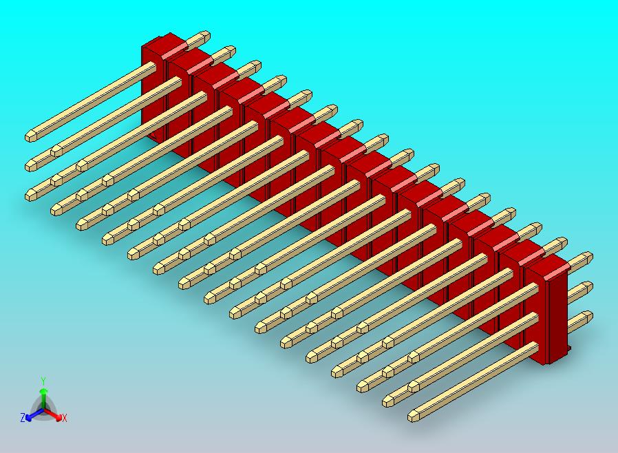 DS1021排针 红色 3x16p 100mil 类型5 版本1.0.zip