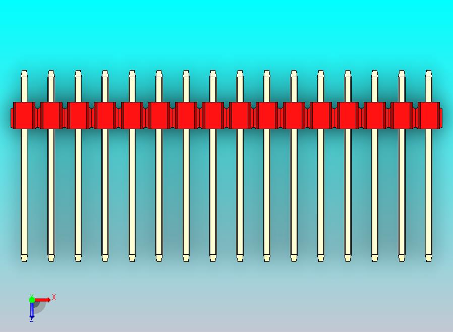 DS1021排针 红色 3x16p 100mil 类型5 版本1.0.zip
