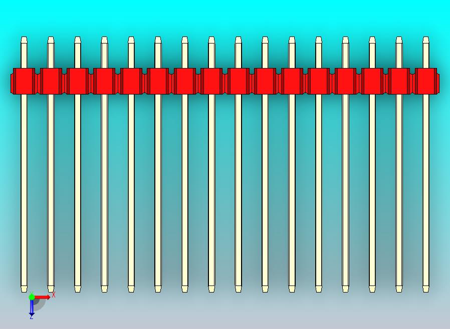 DS1021排针 红色 3x16P 100mil 类型19 版本1.0.zip