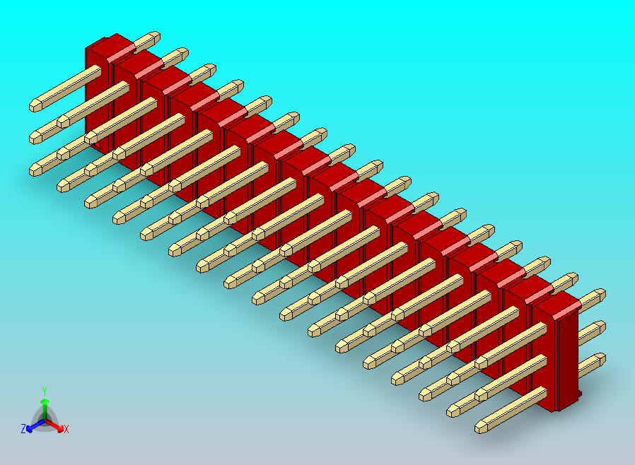 DS1021排针 红色 3x17p 100mil 类型1 版本1.0.zip