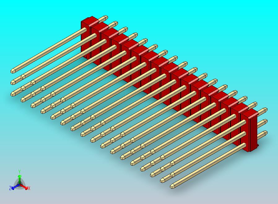 DS1021排针 红色 3x17p 100mil 类型19 版本1.0.zip