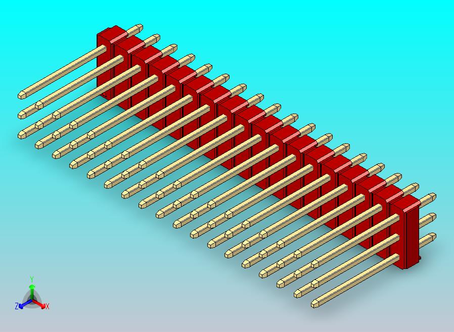 DS1021排针 红色 3x18p 100mil 类型5 版本1.0.zip