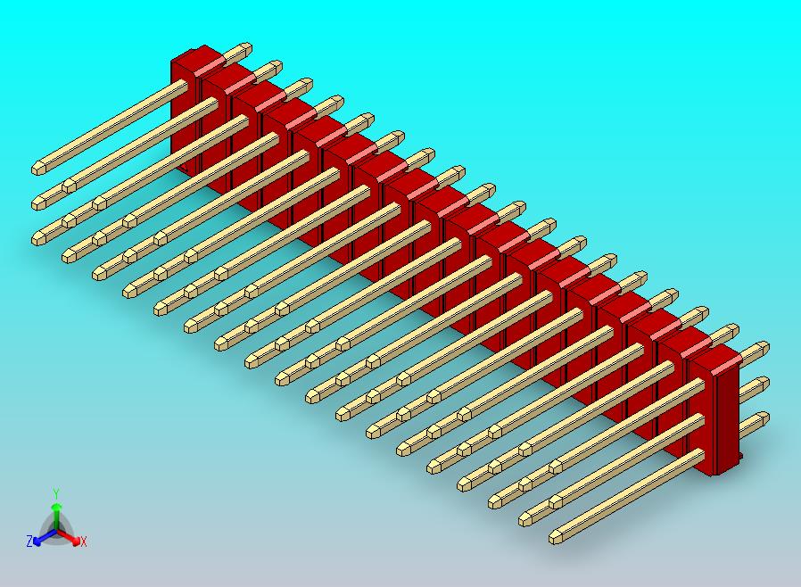 DS1021排针 红色 3x18p 100mil 类型5 版本1.0.zip