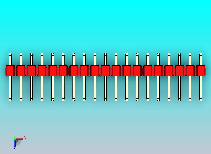DS1021排针 红色 3x19p 100mil 类型1 版本1.0.zip