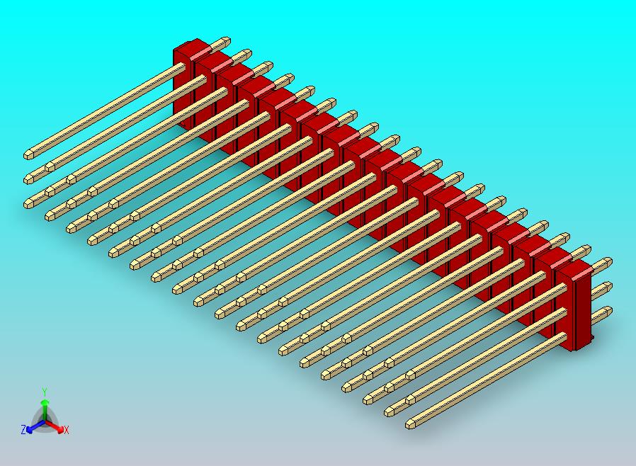 DS1021排针 红色 3x19p 100mil 类型19 版本1.0.zip