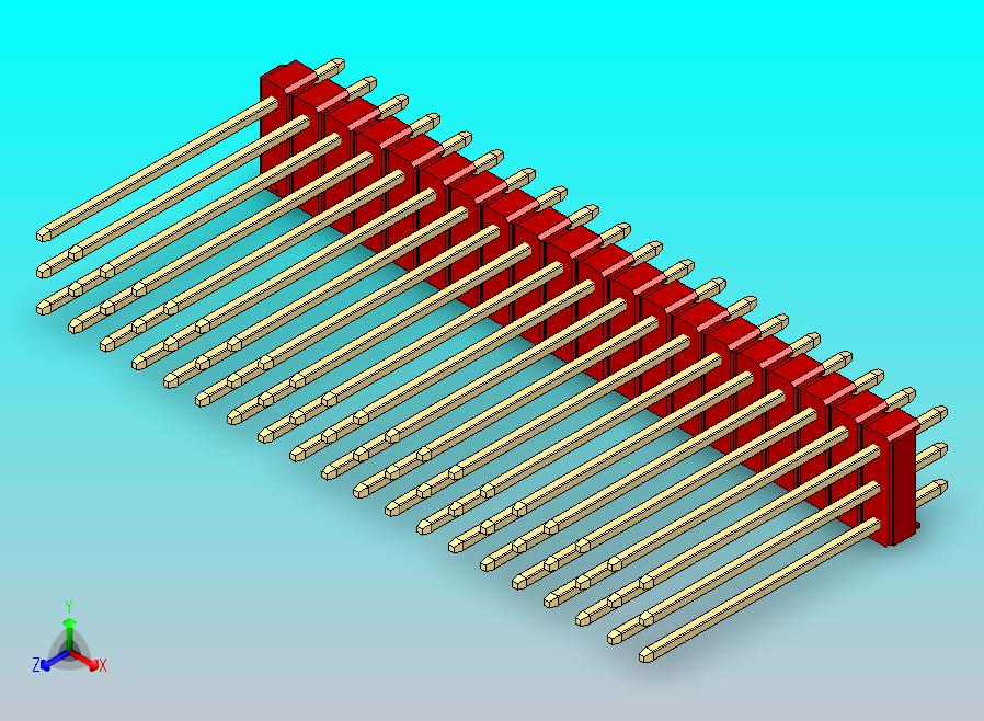 DS1021排针 红色 3x20p 100mil 类型19 版本1.0.zip