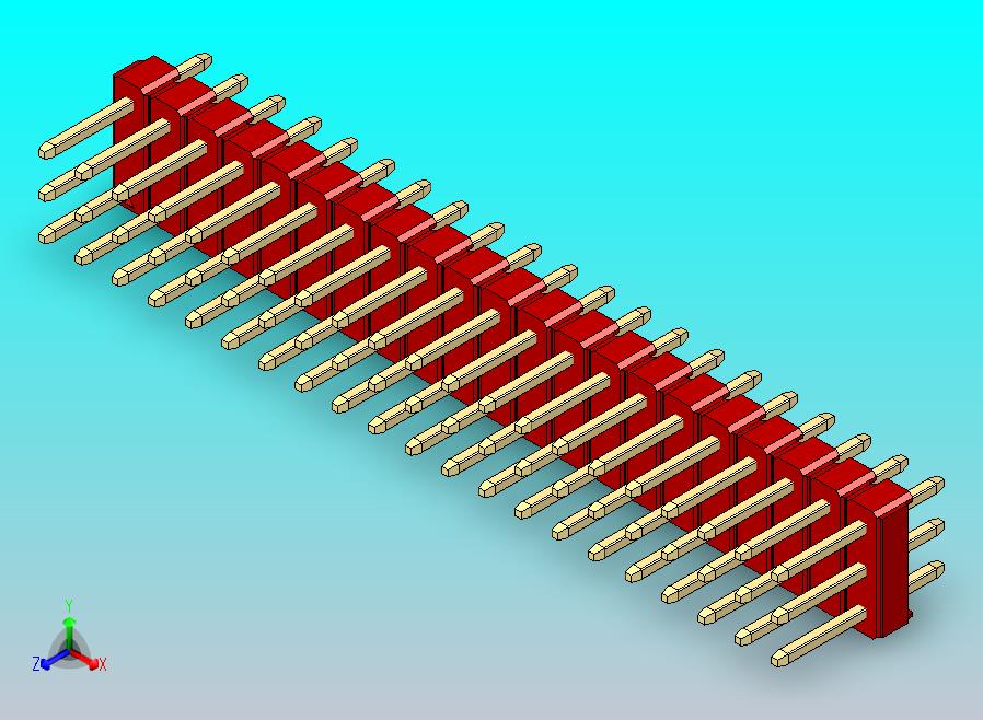 DS1021排针 红色 3x21p 100mil 类型1 版本1.0.zip
