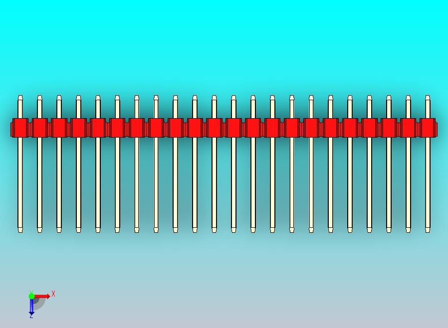 DS1021排针 红色 3x22p 100mil 类型5 版本1.0.zip