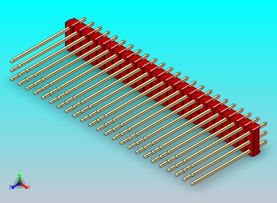 DS1021排针 红色 3x24p 100mil 类型19 版本1.0.zip