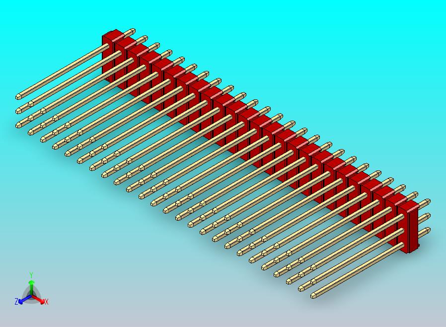 DS1021排针 红色 3x25p 100mil 类型19 版本1.0.zip