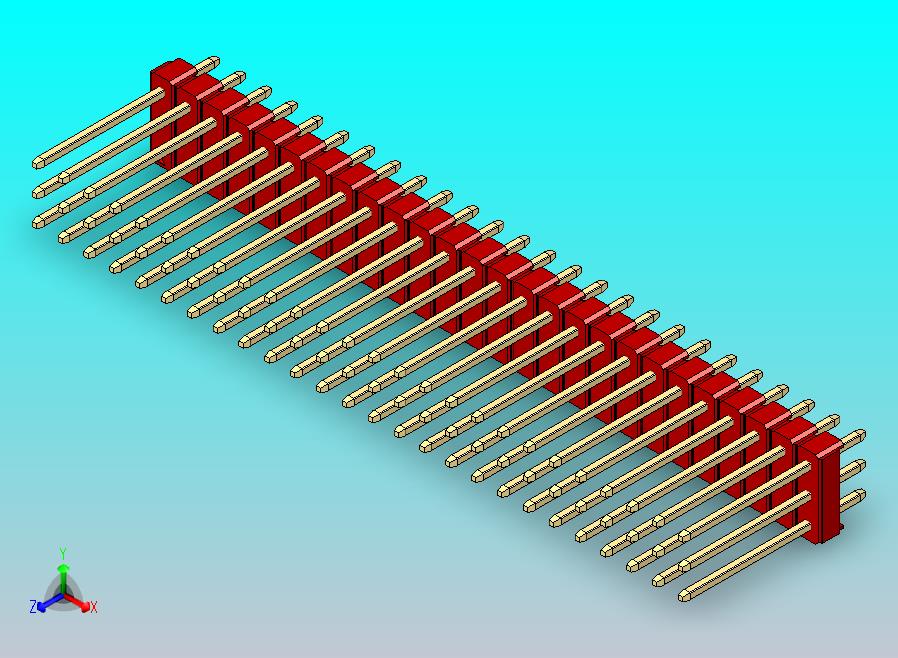 DS1021排针 红色 3x26p 100mil 类型5 版本1.0.zip
