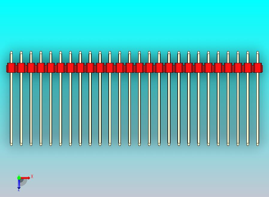 DS1021排针 红色 3x26p 100mil 类型19 版本1.0.zip