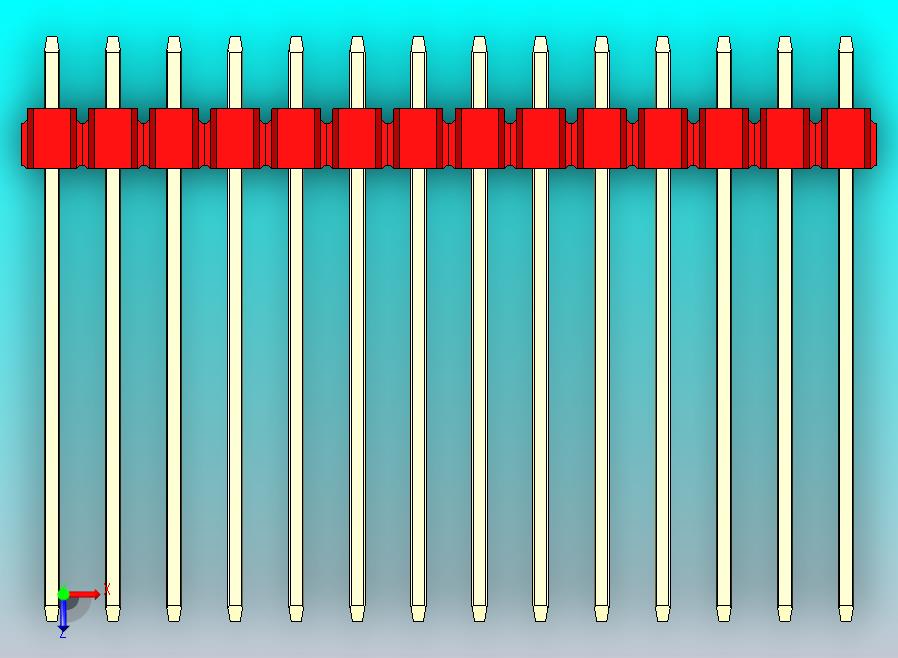 DS1021排针 红色 3x14p 100mil 类型19 版本1.0.zip
