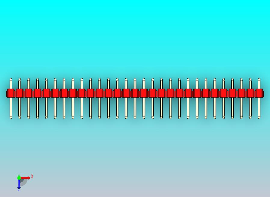 DS1021排针 红色 3x29p 100mil 类型1 版本1.0.zip