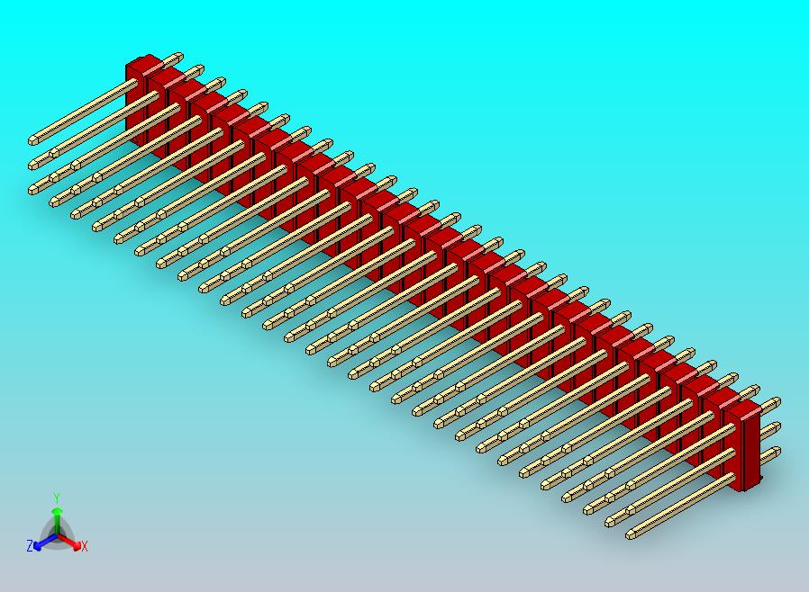 DS1021排针 红色 3x29p 100mil 类型5 版本1.0.zip