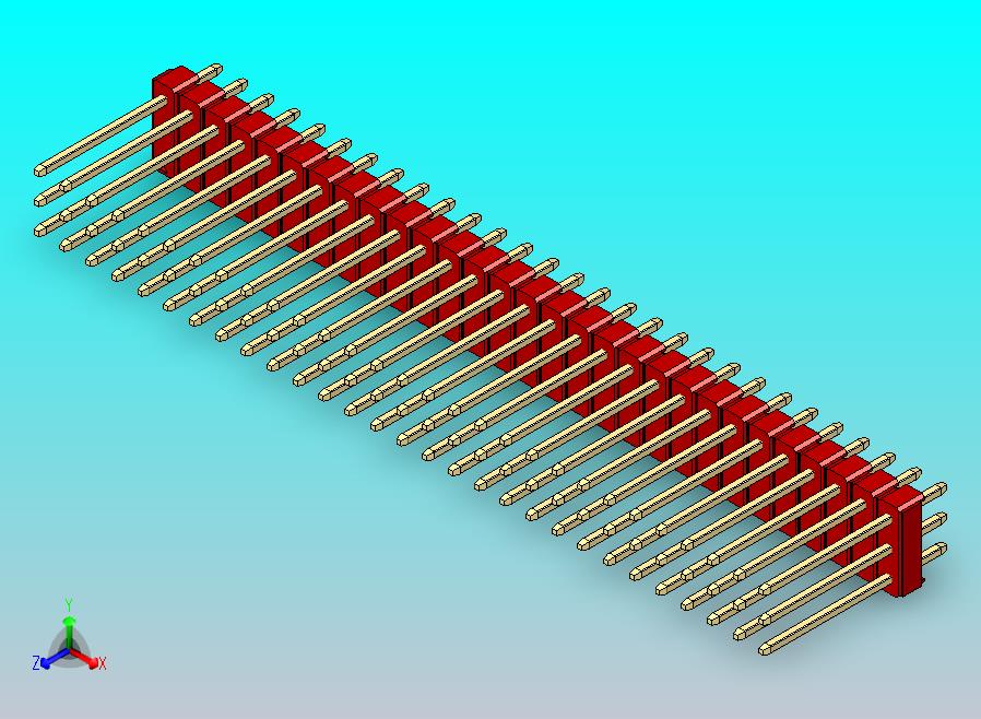 DS1021排针 红色 3x29p 100mil 类型5 版本1.0.zip