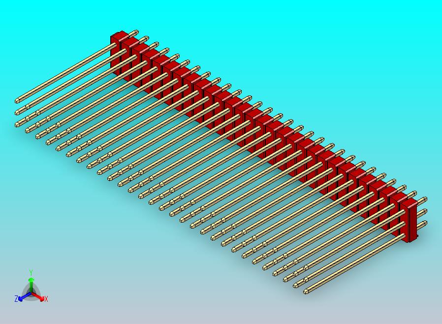 DS1021排针 红色 3x29p 100mil 类型43 版本1.0.zip