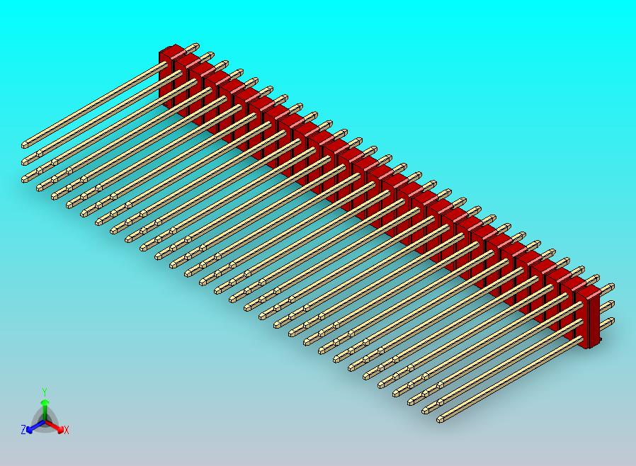 DS1021排针 红色 3x29p 100mil 类型43 版本1.0.zip