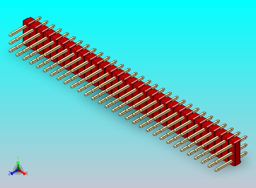 DS1021排针 红色 3x31p 100mil 类型1 版本1.0.zip