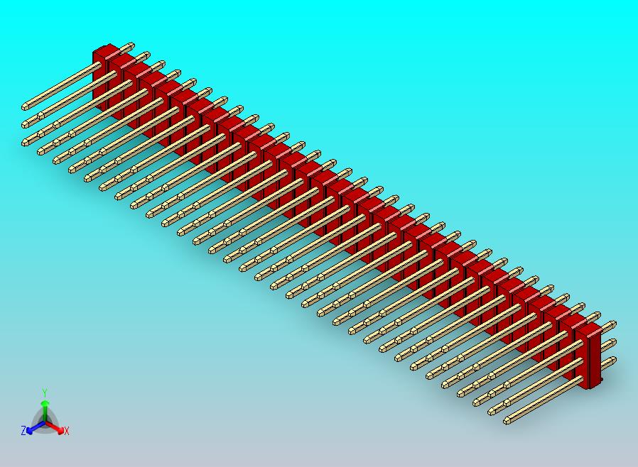 DS1021排针 红色 3x32p 100mil 类型5 版本1.0.zip