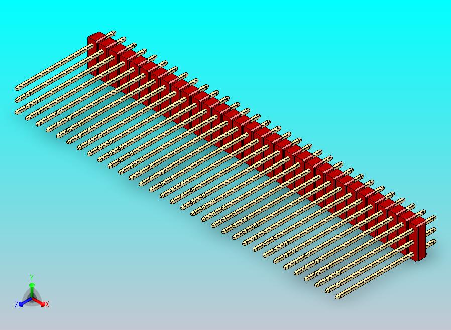 DS1021排针 红色 3x32p 100mil 类型19 版本1.0.zip