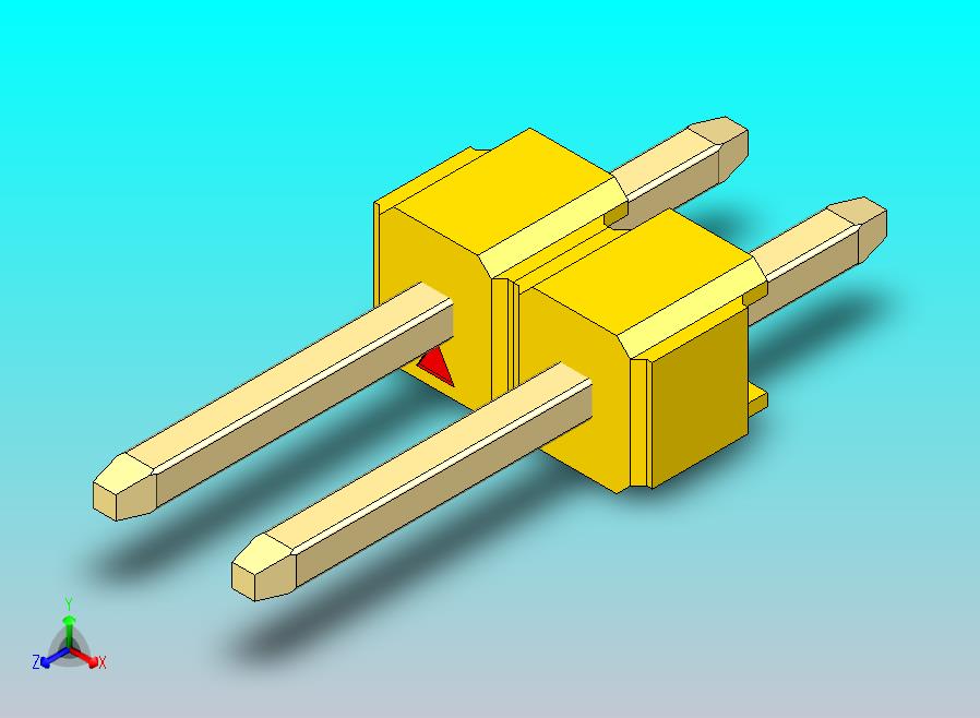 DS1021排针 黄色 1x02p 100mil 类型1 版本1.0.zip