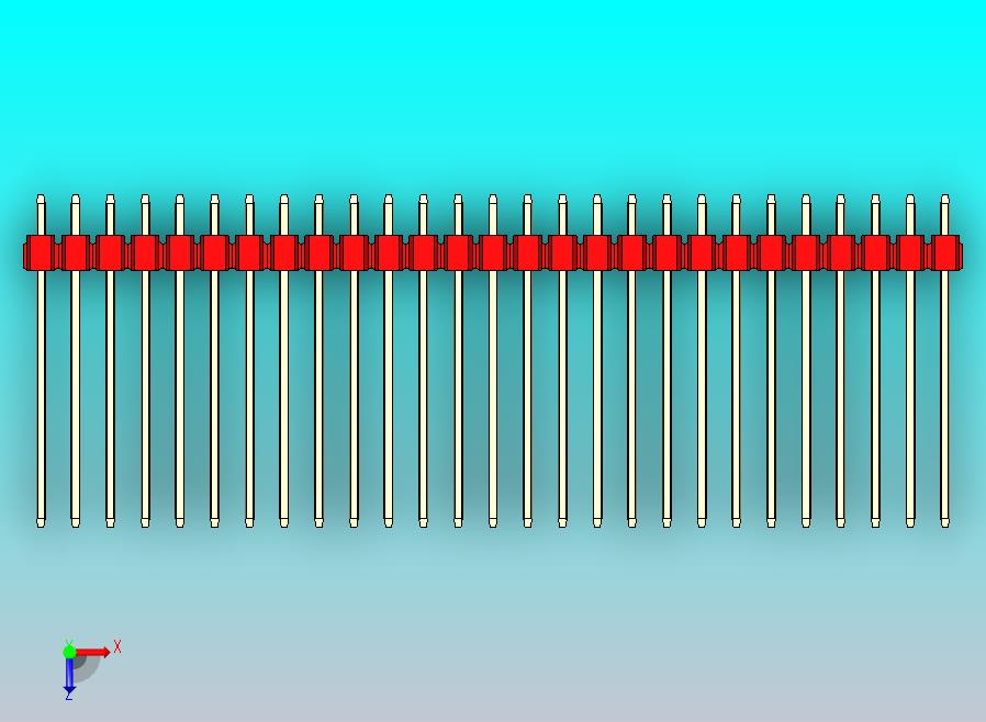 DS1021排针 红色 3x27p 100mil 类型19 版本1.0.zip