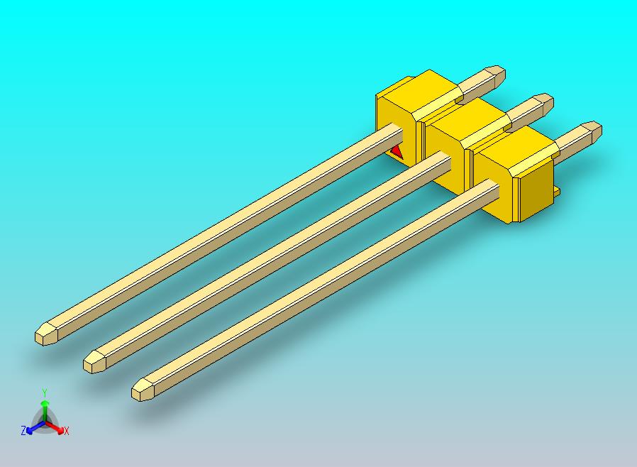 DS1021排针 黄色 1x03p 100mil 类型19 版本1.0.zip