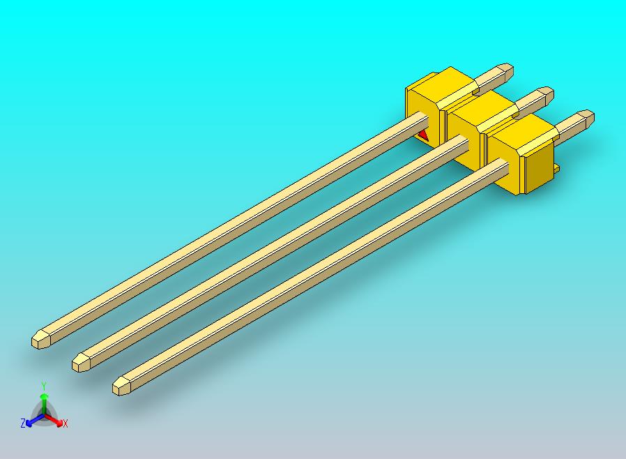 DS1021排针 黄色 1x03p 100mil 类型43 版本1.0.zip