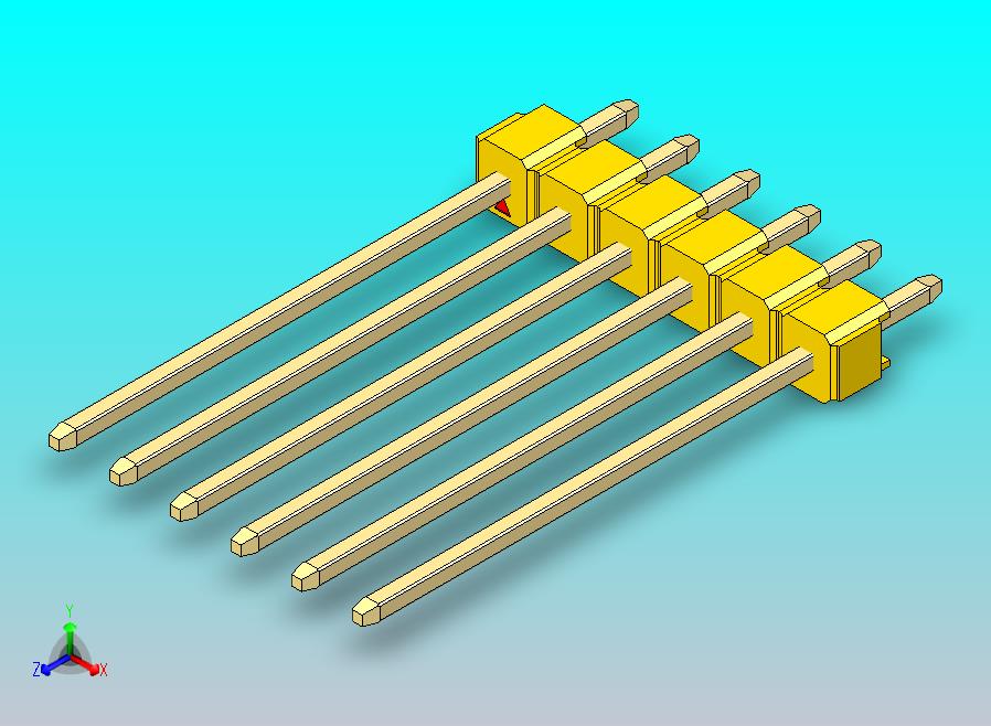 DS1021排针 黄色 1x06p 100mil 类型19 版本1.0.zip