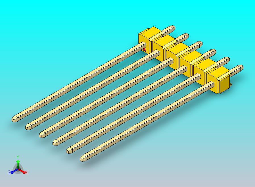 DS1021排针 黄色 1x06p 100mil 类型43 版本1.0.zip