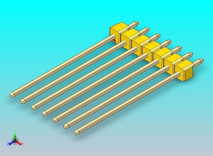 DS1021排针 黄色 1x07p 100mil 类型43 版本1.0.zip