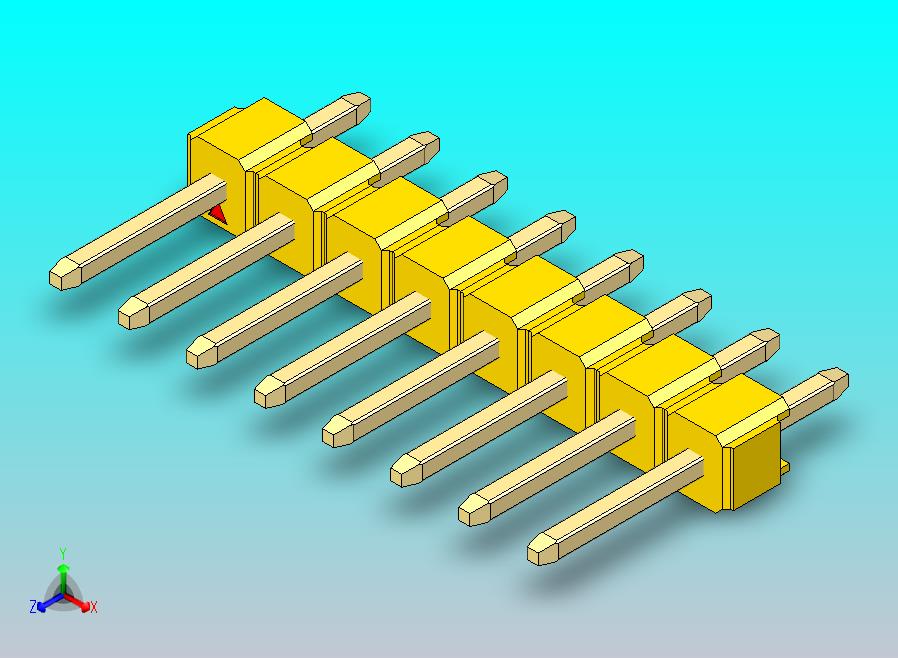 DS1021排针 黄色 1x08p 100mil 类型1 版本1.0.zip