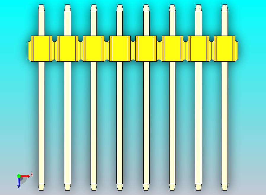 DS1021排针 黄色 1x08p 100mil 类型5 版本1.0.zip