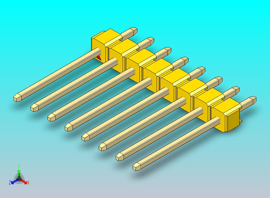 DS1021排针 黄色 1x08p 100mil 类型5 版本1.0.zip