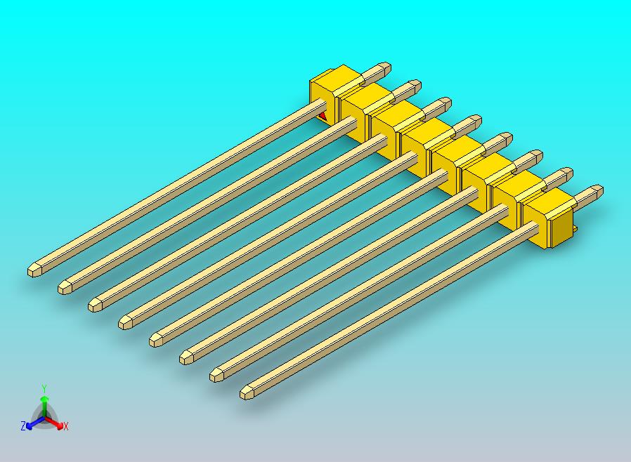 DS1021排针 黄色 1x08p 100mil 类型43 版本1.0.zip