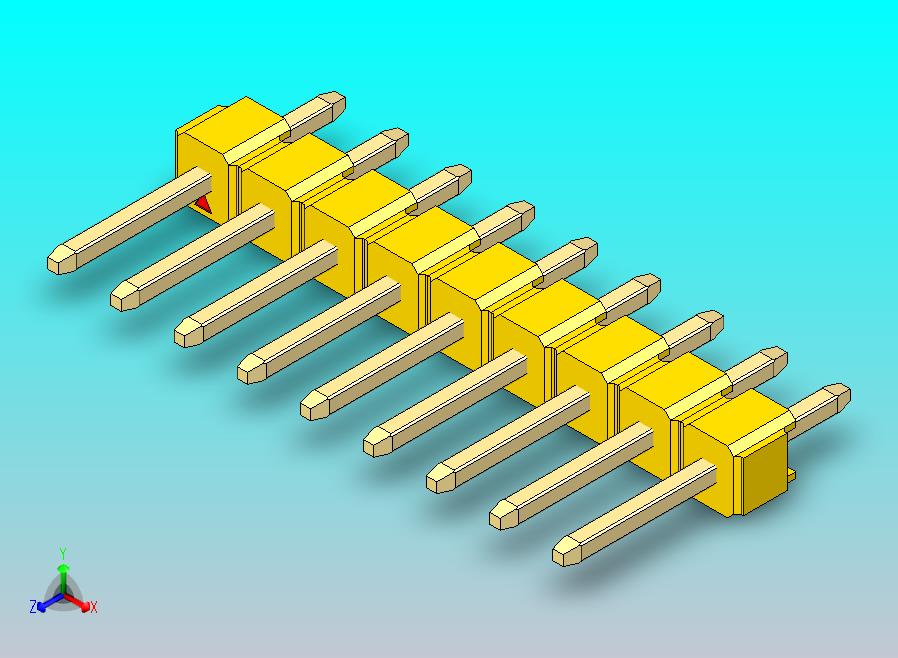 DS1021排针 黄色 1x09p 100mil 类型1 版本1.0.zip