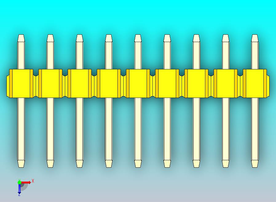 DS1021排针 黄色 1x09p 100mil 类型1 版本1.0.zip