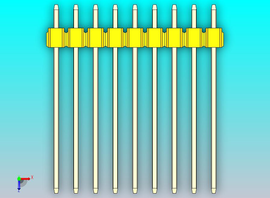 DS1021排针 黄色 1x09p 100mil 类型19 版本1.0.zip