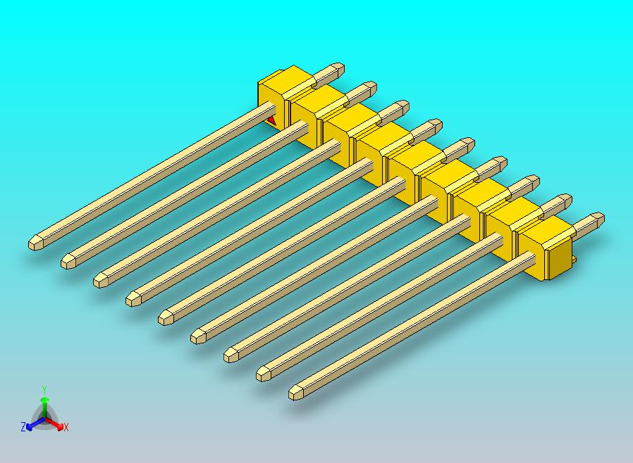 DS1021排针 黄色 1x09p 100mil 类型19 版本1.0.zip