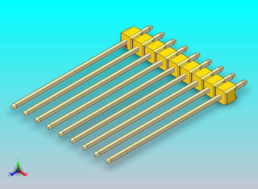 DS1021排针 黄色 1x09p 100mil 类型43 版本1.0.zip
