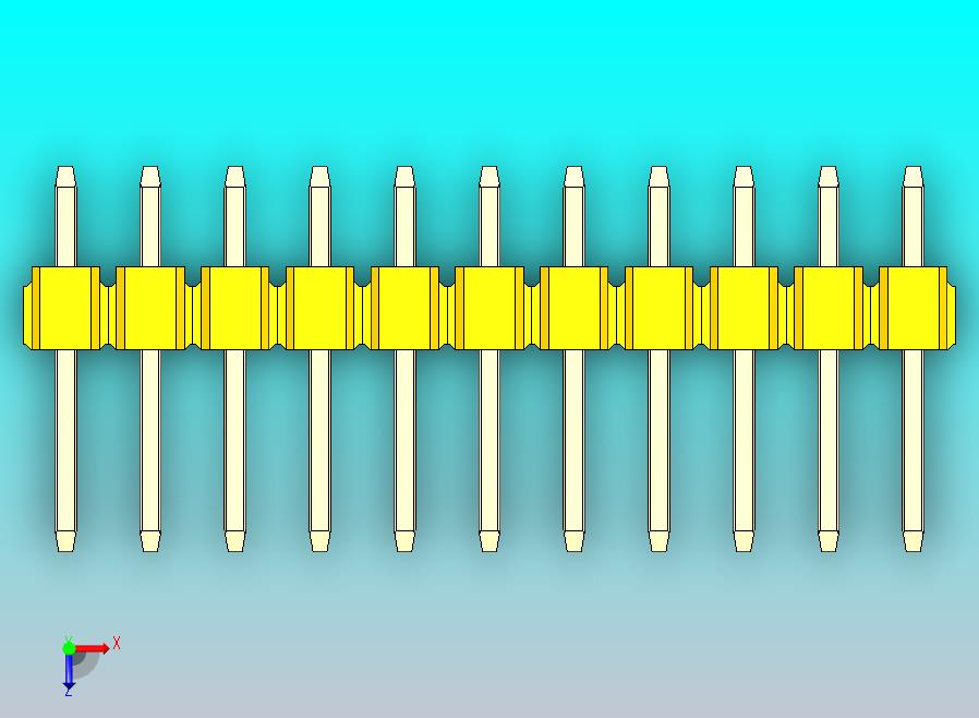 DS1021排针 黄色 1x11p 100mil 类型1 版本1.0.zip
