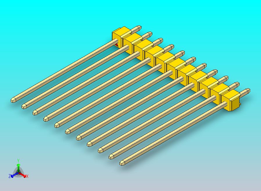 DS1021排针 黄色 1x11p 100mil 类型43 版本1.0.zip