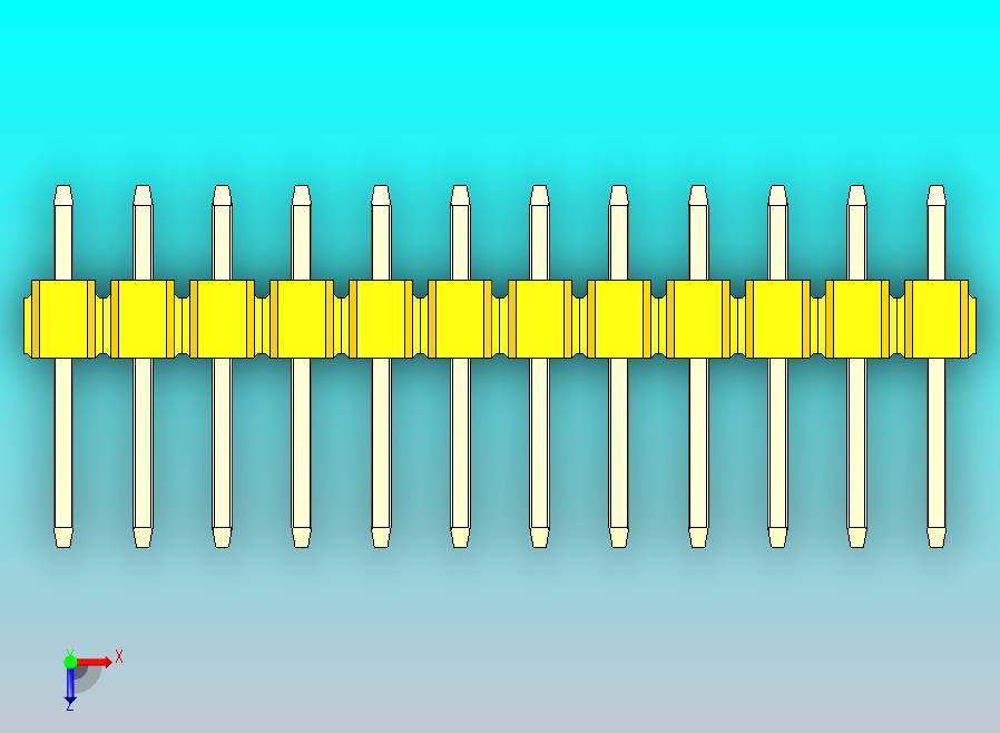 DS1021排针 黄色 1x12p 100mil 类型1 版本1.0.zip