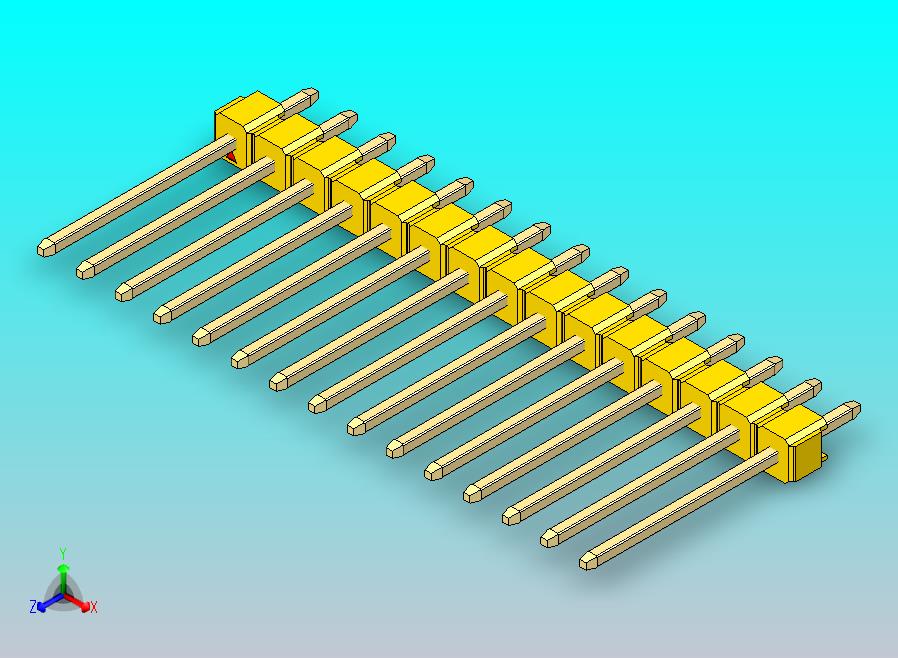 DS1021排针 黄色 1x15p 100mil 类型5 版本1.0.zip