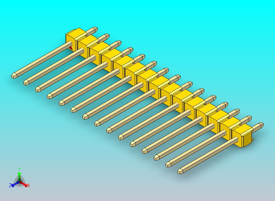 DS1021排针 黄色 1x15p 100mil 类型5 版本1.0.zip